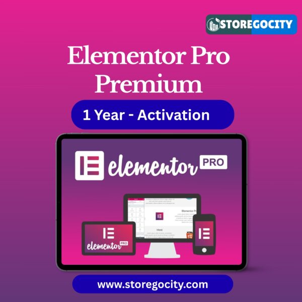 Elementor Pro Premium Website Builder 1-Year Activation Storegocity